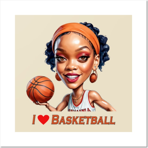 I Love Basketball Wall Art by Sweet Tea Novelty